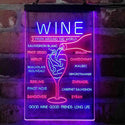 ADVPRO Wine List Red White Club Kitchen Decoration  Dual Color LED Neon Sign st6-i4106 - Red & Blue