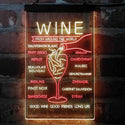 ADVPRO Wine List Red White Club Kitchen Decoration  Dual Color LED Neon Sign st6-i4106 - Red & Yellow