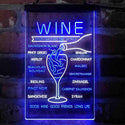 ADVPRO Wine List Red White Club Kitchen Decoration  Dual Color LED Neon Sign st6-i4106 - White & Blue