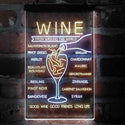 ADVPRO Wine List Red White Club Kitchen Decoration  Dual Color LED Neon Sign st6-i4106 - White & Yellow