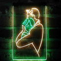 ADVPRO Romantic Couple Embracing Bedroom Display  Dual Color LED Neon Sign st6-i4108 - Green & Yellow