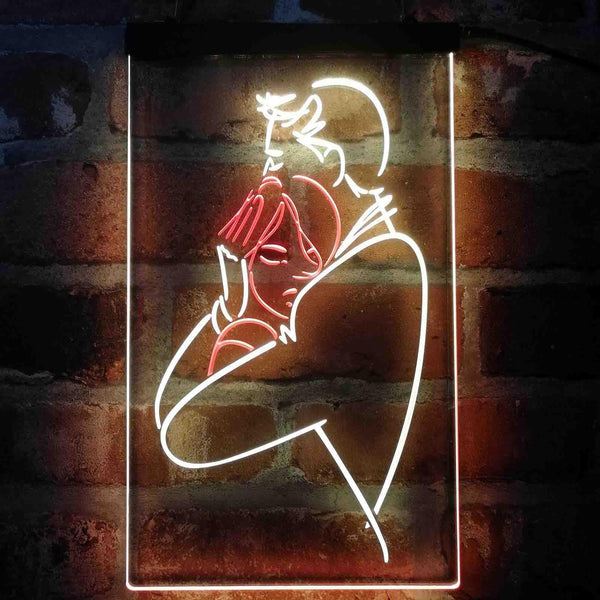 ADVPRO Romantic Couple Embracing Bedroom Display  Dual Color LED Neon Sign st6-i4108 - Red & Yellow