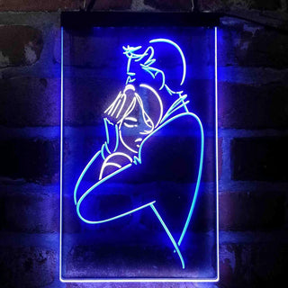 ADVPRO Romantic Couple Embracing Bedroom Display  Dual Color LED Neon Sign st6-i4108 - White & Blue