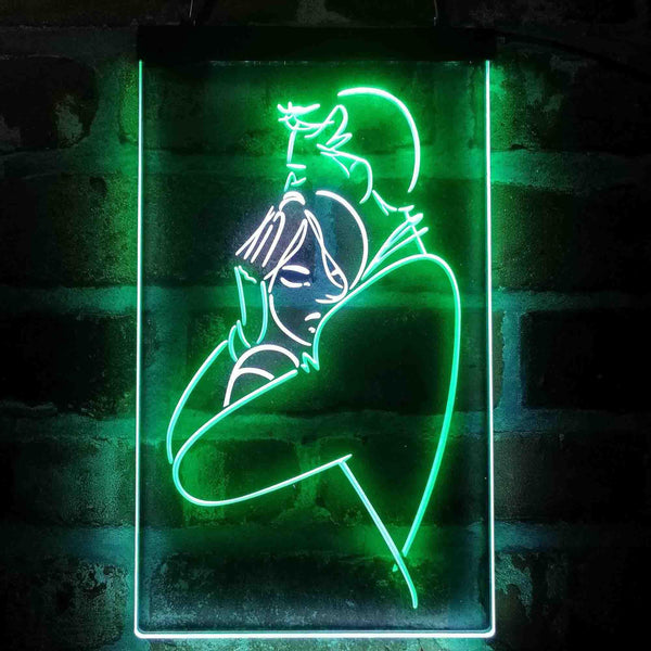 ADVPRO Romantic Couple Embracing Bedroom Display  Dual Color LED Neon Sign st6-i4108 - White & Green