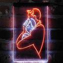 ADVPRO Romantic Couple Embracing Bedroom Display  Dual Color LED Neon Sign st6-i4108 - White & Orange