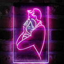 ADVPRO Romantic Couple Embracing Bedroom Display  Dual Color LED Neon Sign st6-i4108 - White & Purple