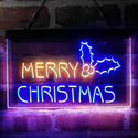 ADVPRO Merry Christmas Pine Cone Dual Color LED Neon Sign st6-i4109 - Blue & Yellow