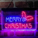 ADVPRO Merry Christmas Pine Cone Dual Color LED Neon Sign st6-i4109 - Red & Blue