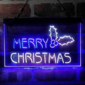 ADVPRO Merry Christmas Pine Cone Dual Color LED Neon Sign st6-i4109 - White & Blue
