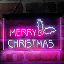 ADVPRO Merry Christmas Pine Cone Dual Color LED Neon Sign st6-i4109 - White & Purple