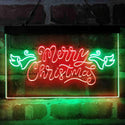 ADVPRO Merry Christmas Wing Dual Color LED Neon Sign st6-i4110 - Green & Red