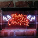 ADVPRO Merry Christmas Wing Dual Color LED Neon Sign st6-i4110 - White & Orange