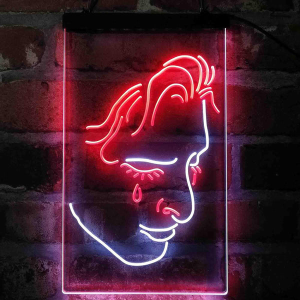 ADVPRO Woman Crying Room Display  Dual Color LED Neon Sign st6-i4111 - White & Red
