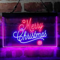 ADVPRO Merry Christmas Snowflakes Star Dual Color LED Neon Sign st6-i4112 - Blue & Red