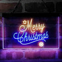 ADVPRO Merry Christmas Snowflakes Star Dual Color LED Neon Sign st6-i4112 - Blue & Yellow
