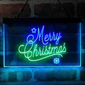 ADVPRO Merry Christmas Snowflakes Star Dual Color LED Neon Sign st6-i4112 - Green & Blue