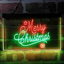 ADVPRO Merry Christmas Snowflakes Star Dual Color LED Neon Sign st6-i4112 - Green & Red