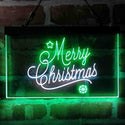 ADVPRO Merry Christmas Snowflakes Star Dual Color LED Neon Sign st6-i4112 - White & Green