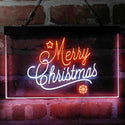 ADVPRO Merry Christmas Snowflakes Star Dual Color LED Neon Sign st6-i4112 - White & Orange