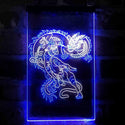 ADVPRO Tiger and Dragon Fight Man Cave Room Garage Decoration  Dual Color LED Neon Sign st6-i4114 - White & Blue