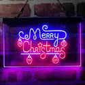 ADVPRO Merry Christmas Light Decoration Dual Color LED Neon Sign st6-i4115 - Blue & Red