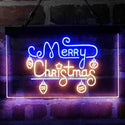 ADVPRO Merry Christmas Light Decoration Dual Color LED Neon Sign st6-i4115 - Blue & Yellow