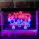 ADVPRO Merry Christmas Light Decoration Dual Color LED Neon Sign st6-i4115 - Red & Blue