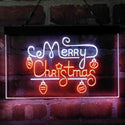 ADVPRO Merry Christmas Light Decoration Dual Color LED Neon Sign st6-i4115 - White & Orange