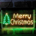 ADVPRO Merry Christmas Tree Dual Color LED Neon Sign st6-i4118 - Green & Yellow