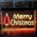 ADVPRO Merry Christmas Tree Dual Color LED Neon Sign st6-i4118 - Red & Yellow