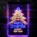 ADVPRO Merry Christmas & Happy New Year  Dual Color LED Neon Sign st6-i4119 - Blue & Yellow