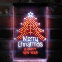 ADVPRO Merry Christmas & Happy New Year  Dual Color LED Neon Sign st6-i4119 - White & Orange