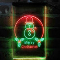 ADVPRO Merry Christmas Snowman  Dual Color LED Neon Sign st6-i4121 - Green & Red