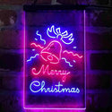 ADVPRO Merry Christmas Jingle Bells  Dual Color LED Neon Sign st6-i4124 - Blue & Red