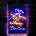 ADVPRO Merry Christmas Jingle Bells  Dual Color LED Neon Sign st6-i4124 - Blue & Yellow