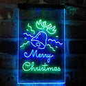 ADVPRO Merry Christmas Jingle Bells  Dual Color LED Neon Sign st6-i4124 - Green & Blue