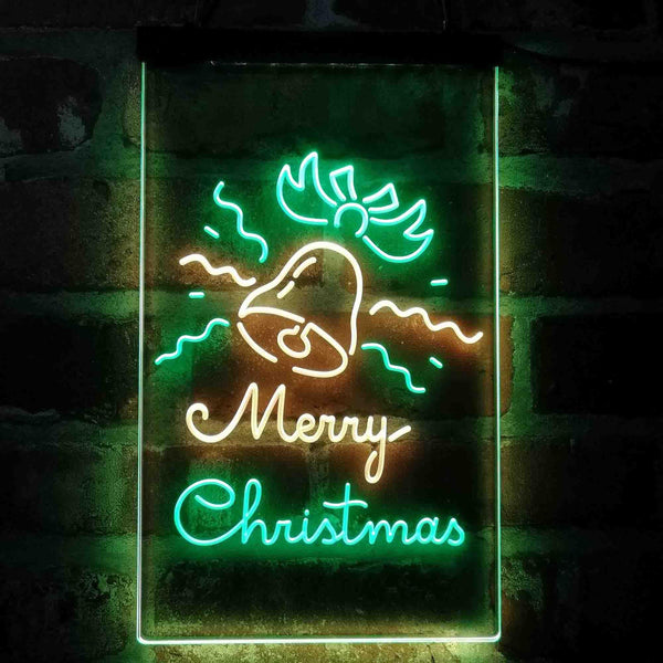 ADVPRO Merry Christmas Jingle Bells  Dual Color LED Neon Sign st6-i4124 - Green & Yellow