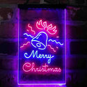 ADVPRO Merry Christmas Jingle Bells  Dual Color LED Neon Sign st6-i4124 - Red & Blue