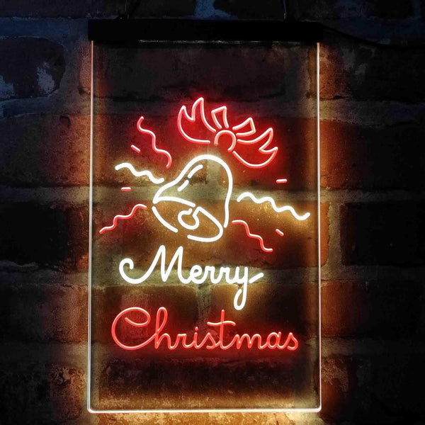 ADVPRO Merry Christmas Jingle Bells  Dual Color LED Neon Sign st6-i4124 - Red & Yellow