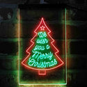 ADVPRO We Wish You are Merry Christmas Tree  Dual Color LED Neon Sign st6-i4125 - Green & Red