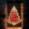 ADVPRO We Wish You are Merry Christmas Tree  Dual Color LED Neon Sign st6-i4125 - Red & Yellow