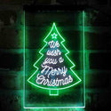ADVPRO We Wish You are Merry Christmas Tree  Dual Color LED Neon Sign st6-i4125 - White & Green
