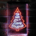 ADVPRO We Wish You are Merry Christmas Tree  Dual Color LED Neon Sign st6-i4125 - White & Orange