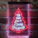 ADVPRO We Wish You are Merry Christmas Tree  Dual Color LED Neon Sign st6-i4125 - White & Red