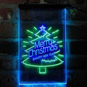 ADVPRO Merry Christmas Tree Happy New Year Star  Dual Color LED Neon Sign st6-i4126 - Green & Blue