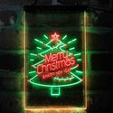 ADVPRO Merry Christmas Tree Happy New Year Star  Dual Color LED Neon Sign st6-i4126 - Green & Red