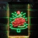 ADVPRO Merry Christmas Tree Happy New Year Star  Dual Color LED Neon Sign st6-i4126 - Green & Red
