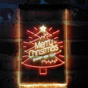 ADVPRO Merry Christmas Tree Happy New Year Star  Dual Color LED Neon Sign st6-i4126 - Red & Yellow