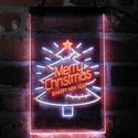 ADVPRO Merry Christmas Tree Happy New Year Star  Dual Color LED Neon Sign st6-i4126 - White & Orange