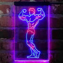 ADVPRO Fitness Club Gym Room Home Keep Fit Man  Dual Color LED Neon Sign st6-i4129 - Red & Blue